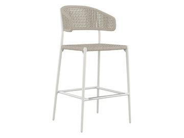 RONDO - High aluminium stool with footrest with back by JANUS et Cie - view 2